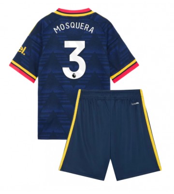 Arsenal Cristhian Mosquera #3 Udebanetrøje Børn 2026-27 Kortærmet (+ Korte bukser)